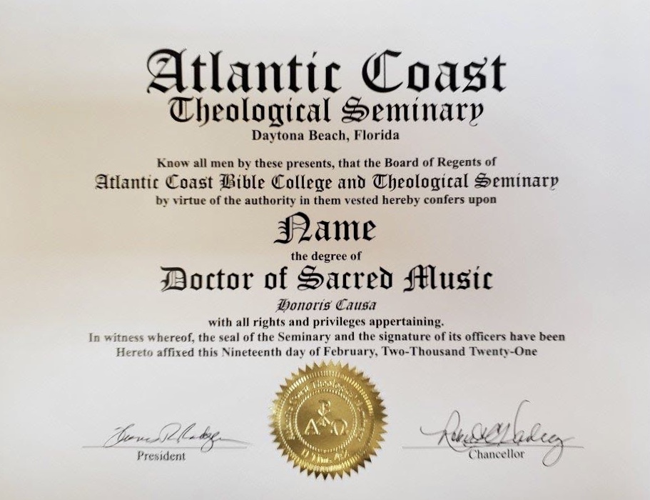 Free doctor of divinity degrees